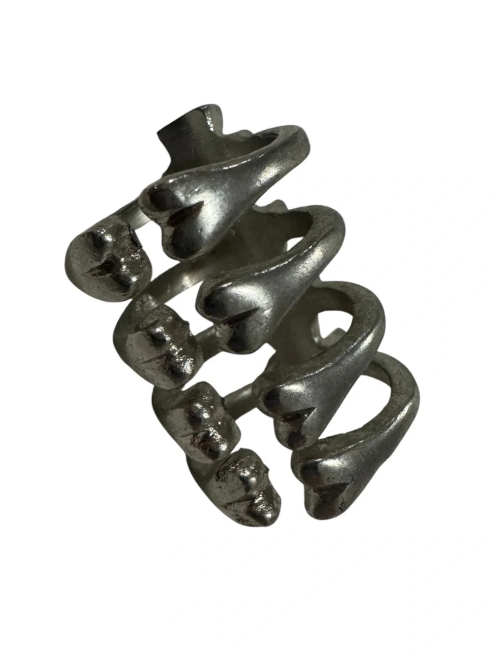 Silver Multi-Band Ring Wearable Accent